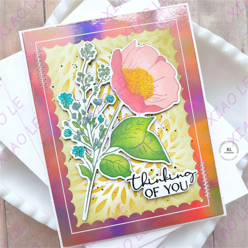Timeless Greetings Woodland Blooms Metal Cutting Dies Stamps Stencil DIY Scrapbooking Card Stencil Paper Cards Handmade Album