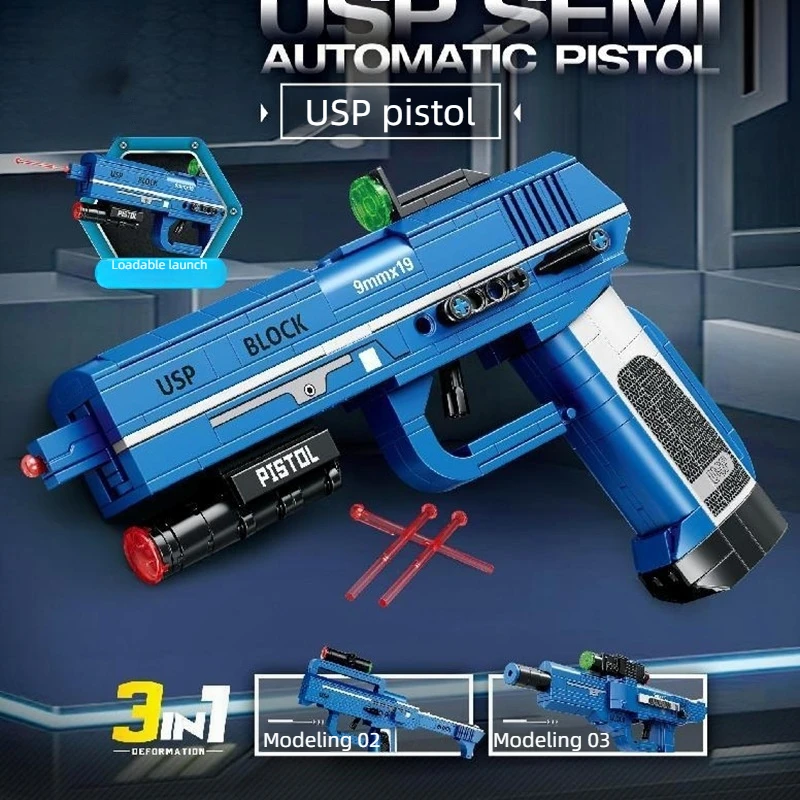 Blocco compatibile con Lego, kit modello di blocchi di costruzione giocattolo pistola 98k. Giocattolo, regalo di compleanno per ragazzi per bambini.