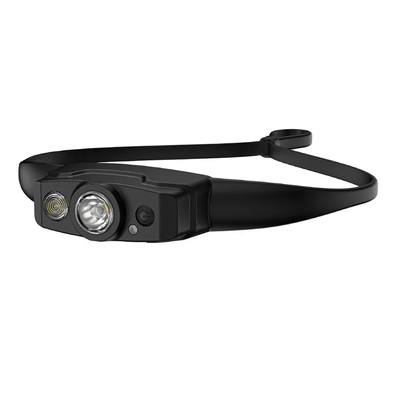 Outdoor Ultra Light Headlamp Silicone Headlight USB Rechargeable Strong Light Head Mounted Night Running Long Battery Waterproof