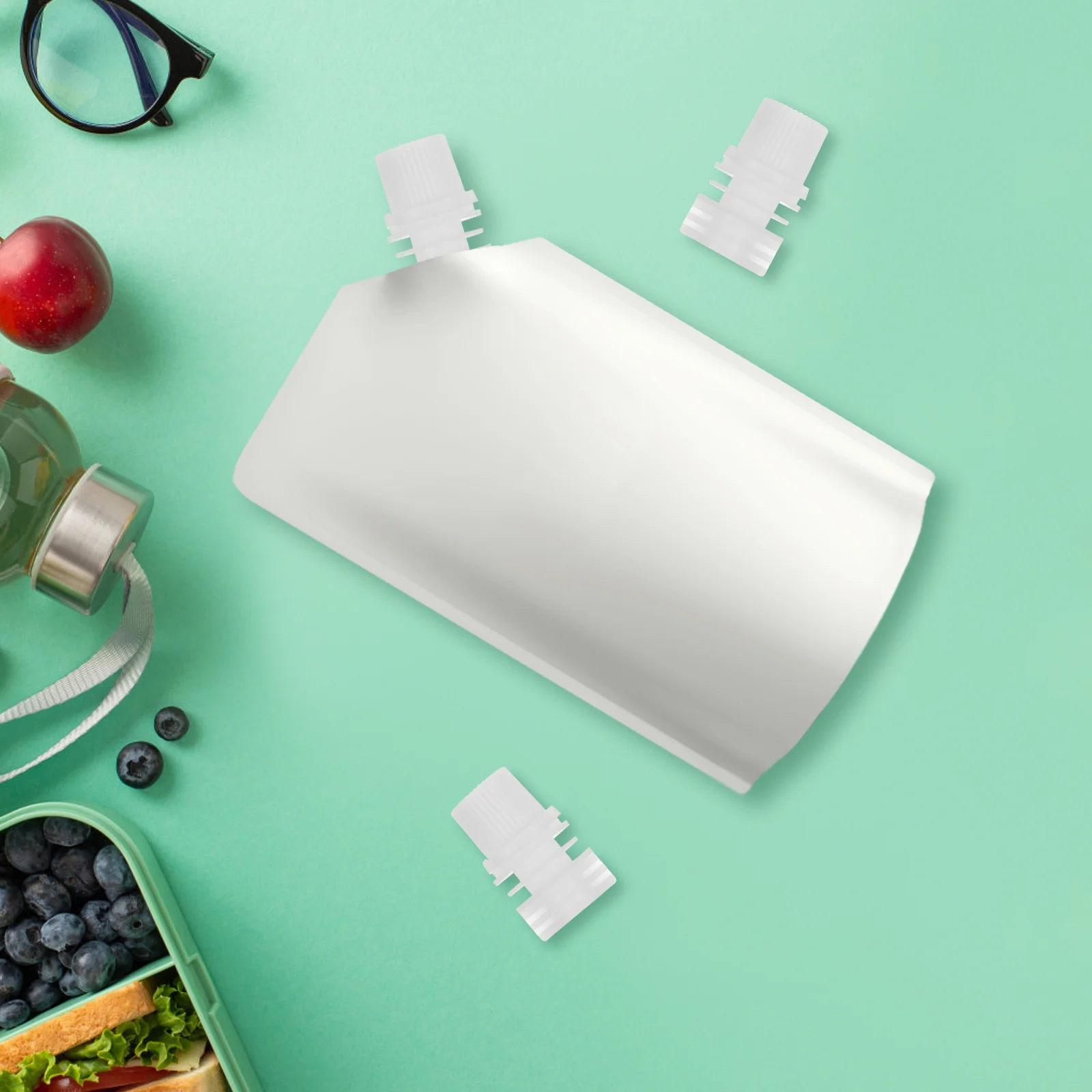 

100Pcs Drink Bags Spout Caps Small Portable Sealing Caps for Milk Yogurt Liquid Packaging Nozzle Covers Bulk Kit