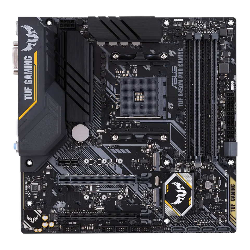 لوحة أم ASUS B450M TUF B450M-PRO GAMING AM4 تدعم معالجات Ryzen 5 5600G و5700 و5300G و3900 و1500، ذاكرة DDR4 64GB، M.2 ATX - 2