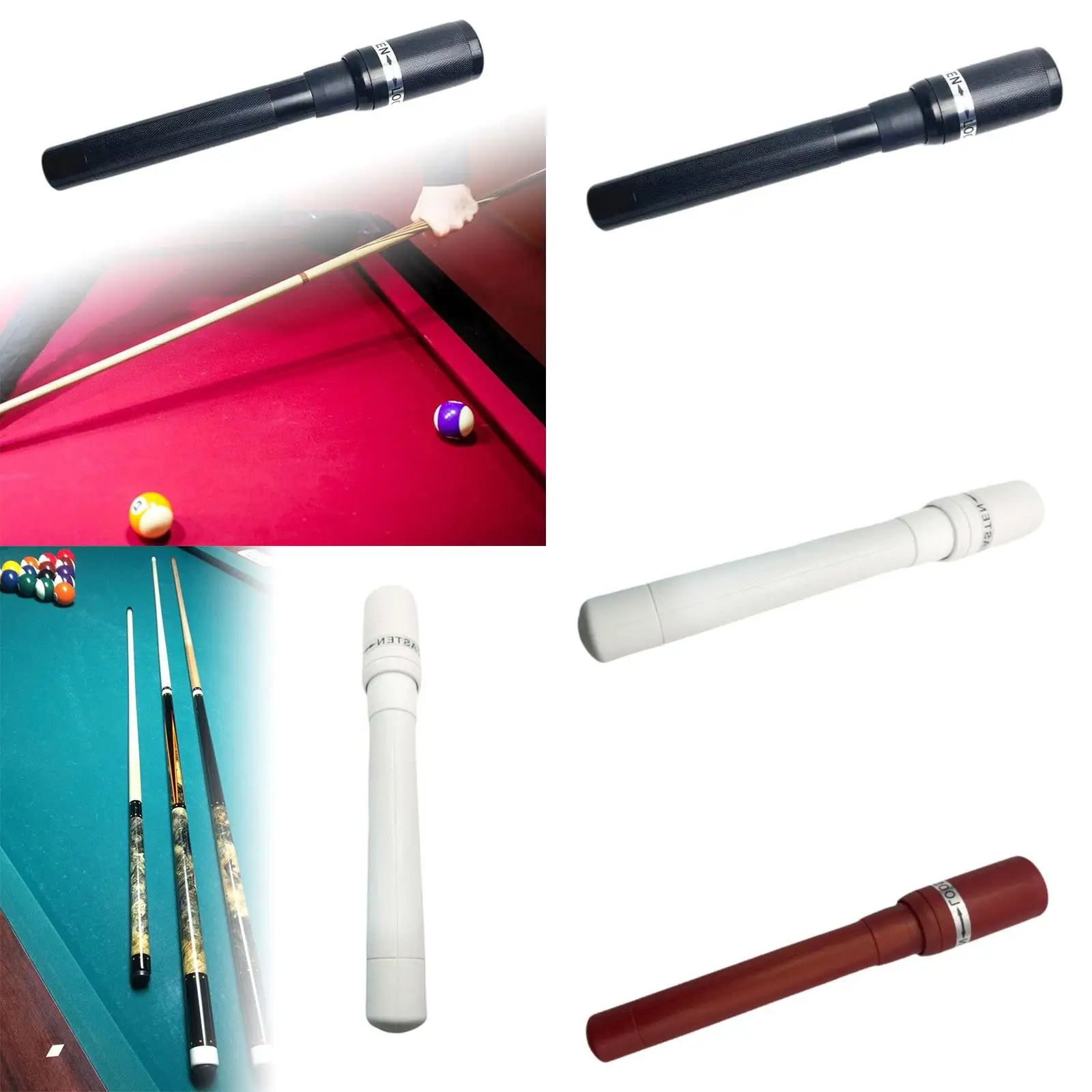 Universal Pool Cue Extension Plastic Billiard Stick Lengthener Cue Shaft Accessory for Billiard Cue Repair and Snooker Equipment