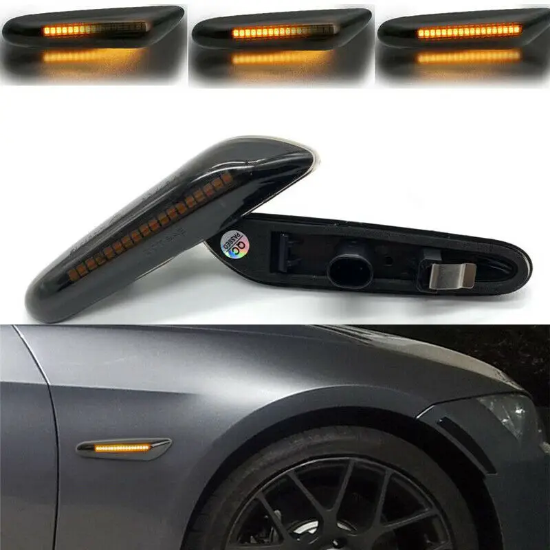 

2pcs BMW Led Side Marker Turn Signal Light Dynamic Sequential Blinker Lamp for E90 E91 E92 E93 E60 E87 E82 E46 car assecories