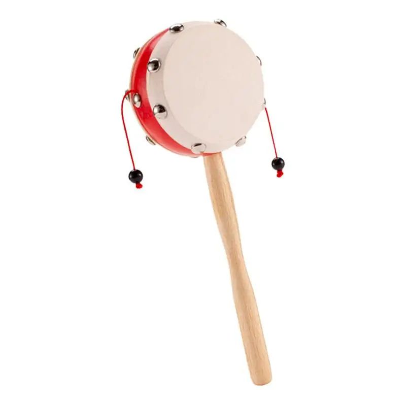 

Wooden Rattle Drum Portable Monkey Drum Handle Drum Fun KidsDrum & Percussion Instruments For Birthday Christmas New Year