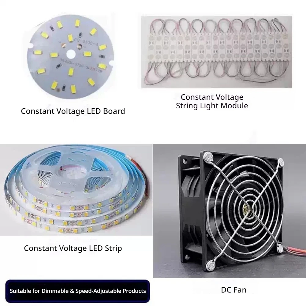 

5V-24V 5A Motor Speed Controller LED Dimmer Switch Constant Voltage Stepless Speed Regulation for LED Strip Cooling Fan DC Motor