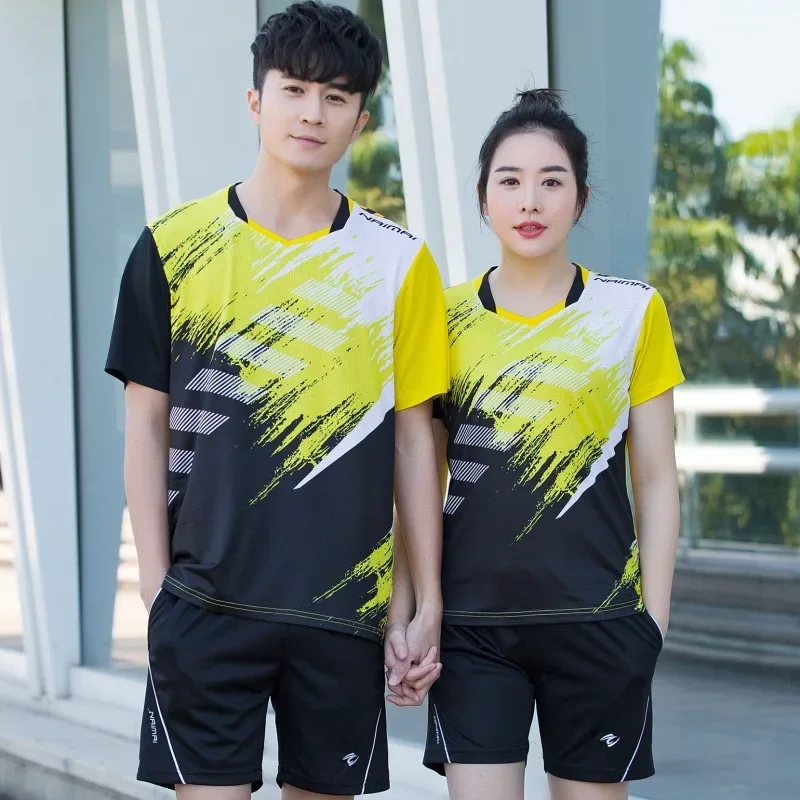 Women / Men\'s Elastic tennis t shirts , T-shirt Badminton , Rose Red Youth Kit , Shorts Table Tennis , team sportswear uniforms