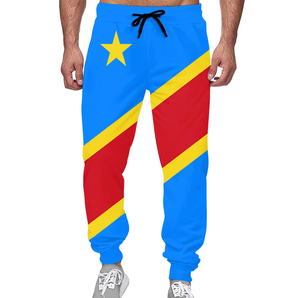 Zaire Youth Custom Made Name Number Logo Zar Casual Pants Nation Flag Za Congo Country French Republic Print Photo Trousers