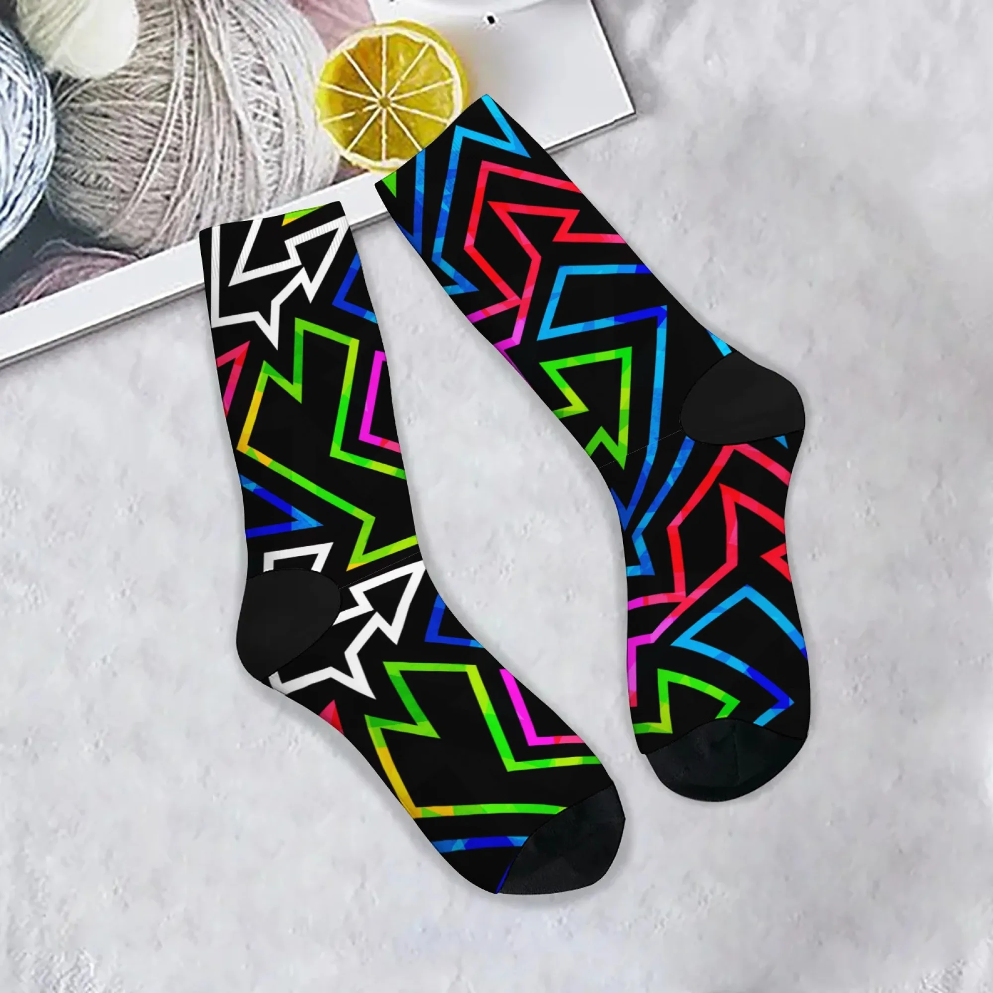 

Geometric Arrow Abstract Doodle Socks Novelty Funny Men's Socks Harajuku Retro Street Hip-Hop Casual Fashion Socks Party Gift