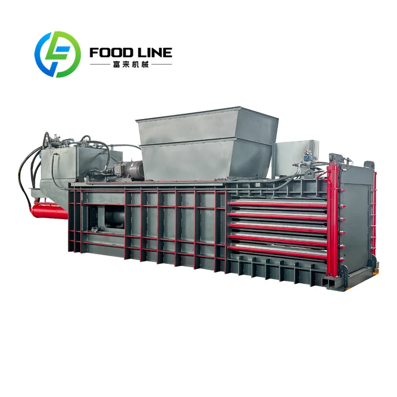 Horizontal Hydraulic Baler Large Capacity Hydraulic Baler For Plastic Recycling Factory Waste Film And Bottle Compacting