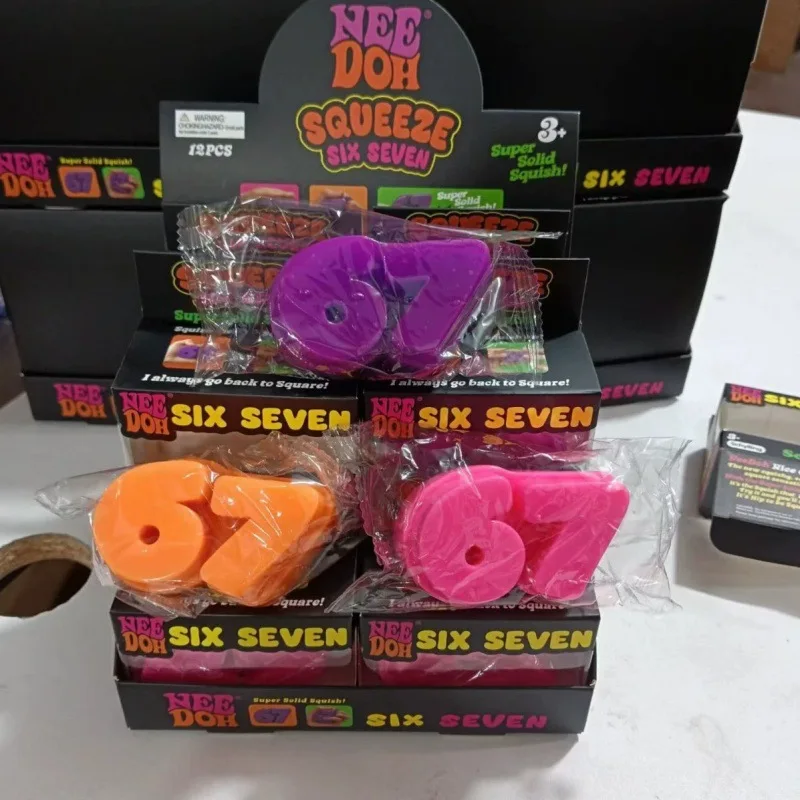 Six Seven Number TPR Squishy Toy Set Super Soft Slow Rising Stress Relief Sensory Fidget Anxiety Venting Decompression view 2
