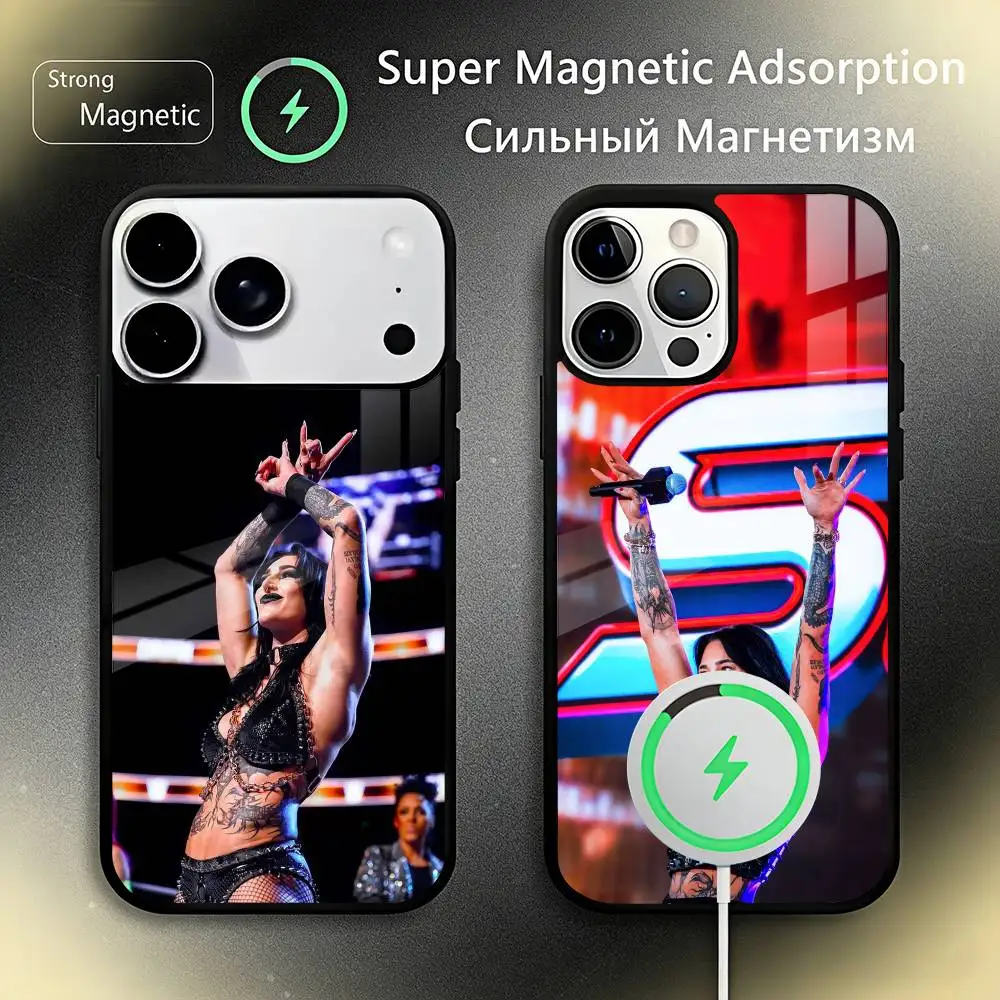 

Wrestler R-RheaRipley Phone Case For iPhone17,16,15,14,13,12,11 Plus,Pro Max For Magsafe Wireless Charging