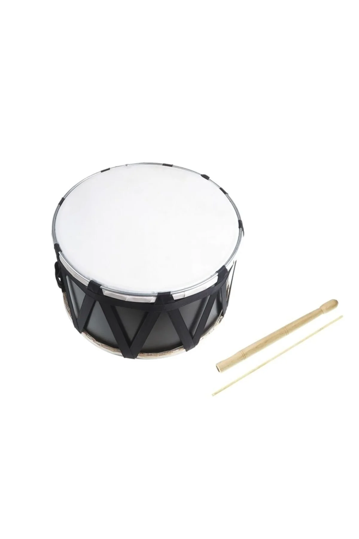 Kids Drum Made of Real Material - Mallet And Stick Included 30cm High Sound Quality Toy For Children