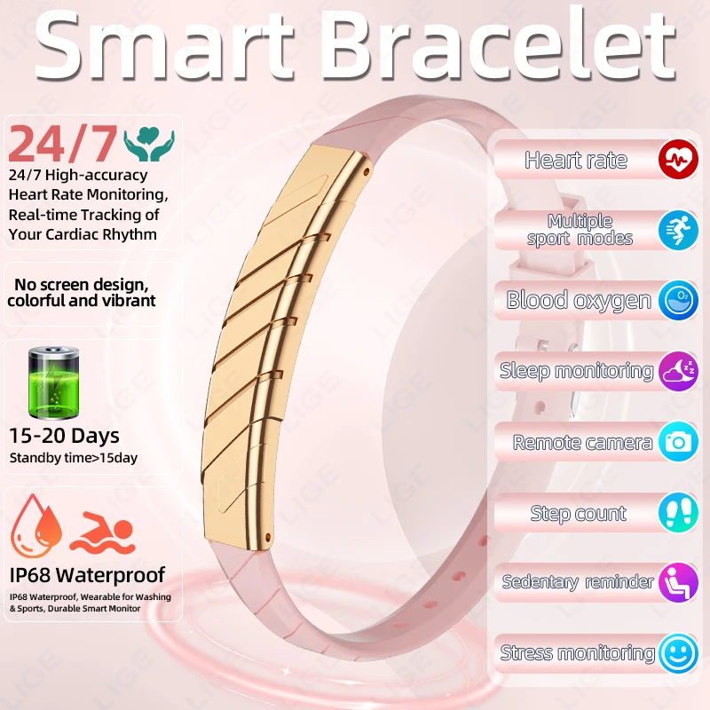 

LIGE 2026 New Men Smartwatch Lightweight Sports Band IP68 Watetproof Smart Bracelet Sleep Health Monitor Smart Watches For Women