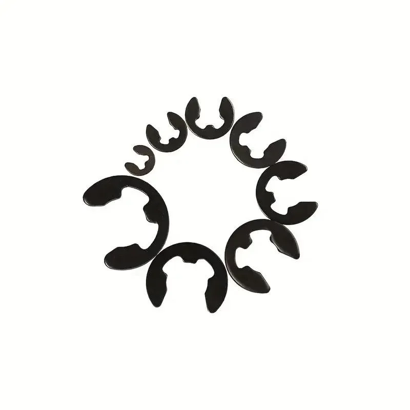 120 قطعة الفولاذ المقاوم للصدأ الأسود الاحتفاظ بحلقة إحكام مجموعة المفاجئة حلقة E-كليب غسالة تشكيلة ل رمح السحابة M1.5-M10