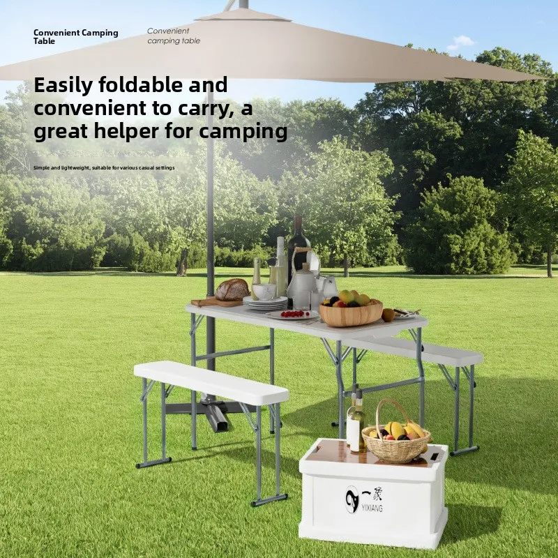 Modern minimalist folding outdoor camping table set for picnics