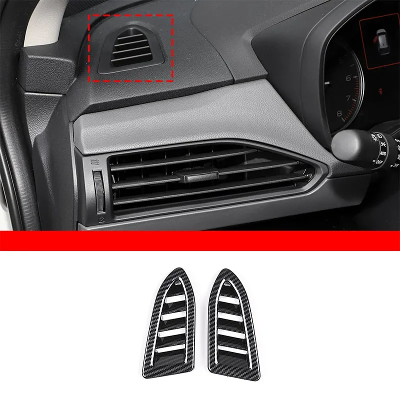 

For Subaru Crosstrek 2023 2024 ABS Carbon Fiber Sticker Dashboard Air Vent Outlet Cover Interior Trim Accessories