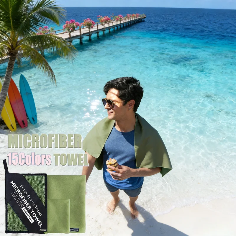 

2 шт. маленькие + средние полотенца из микрофибры — супер впитывающие, быстросохнущие, идеально подходят для тренажерного зала, путешествий, фитнеса, кемпинга, активного отдыха