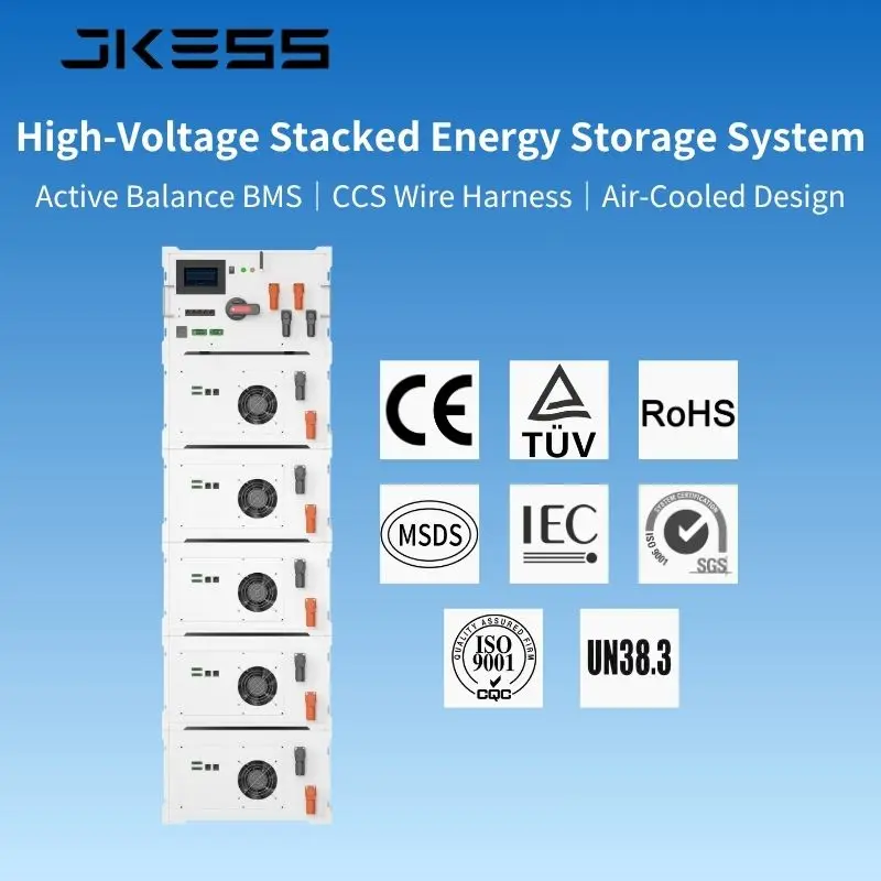 JKESS HV-BC250 128S 192S 256S High Voltage Master and Slave Battery Box Kit CAN/RS485 LiFePO4 High Voltage BMS Customize
