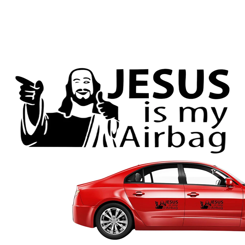

Autocollant Vinyle JESUS IS MY AIRBAG, Imperméable Anti-UV pour Voiture SUV Camion