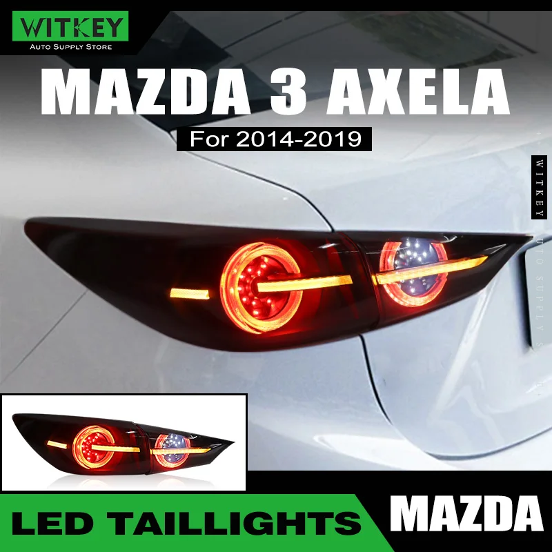 

2014-2019 Mazda 3 Axela hatchback sedan model LED rear light taillight turn signal astern fog light brake light taillight assemb