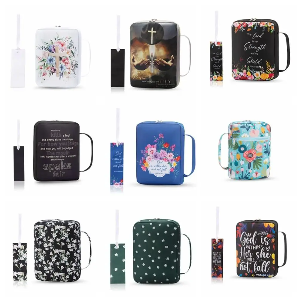 

New Portable Bible Cover Stylish Multi-functional Handbag Zipper Book Bag Outdoor