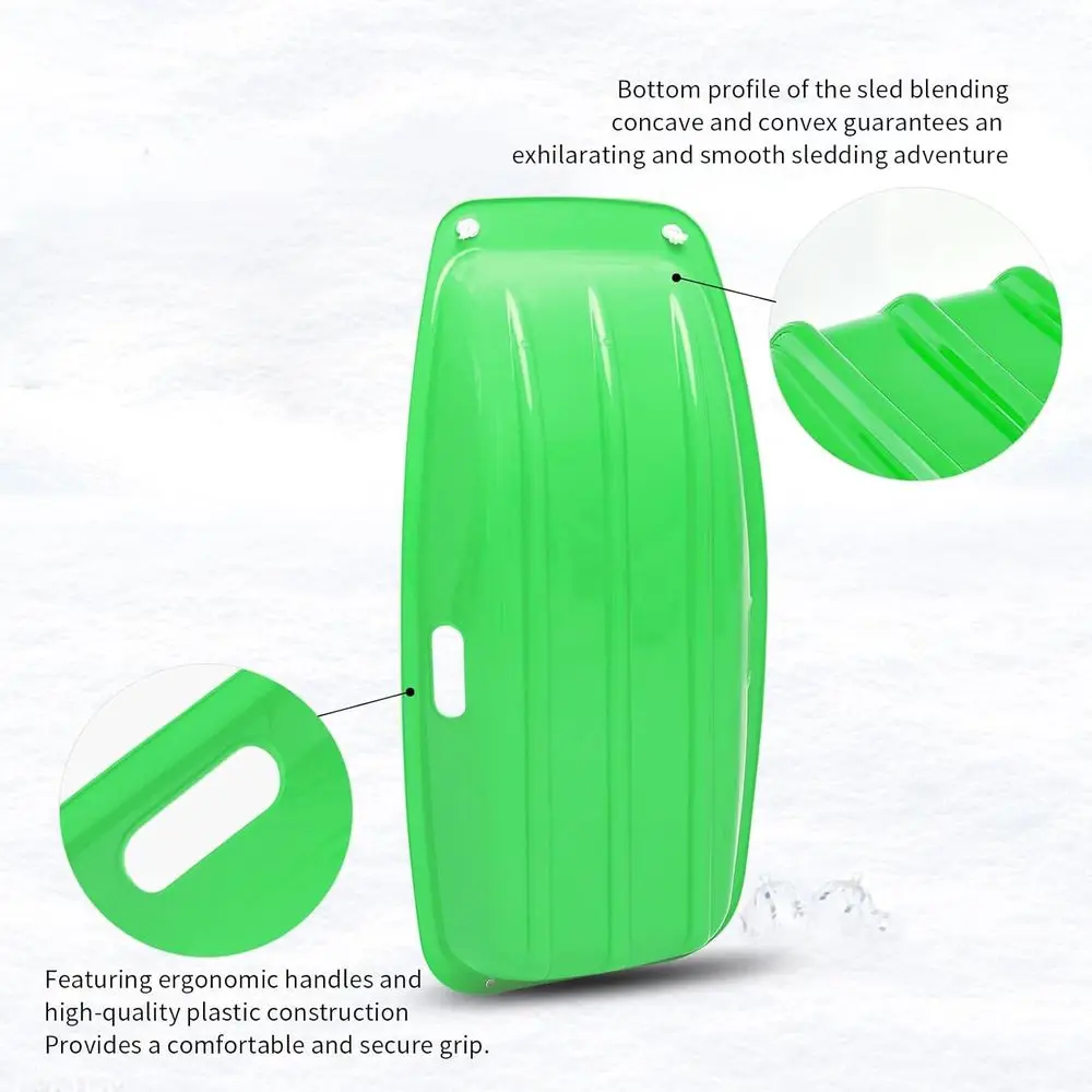 Adult Dual-Rope Plastic Sled for Winter Adventures