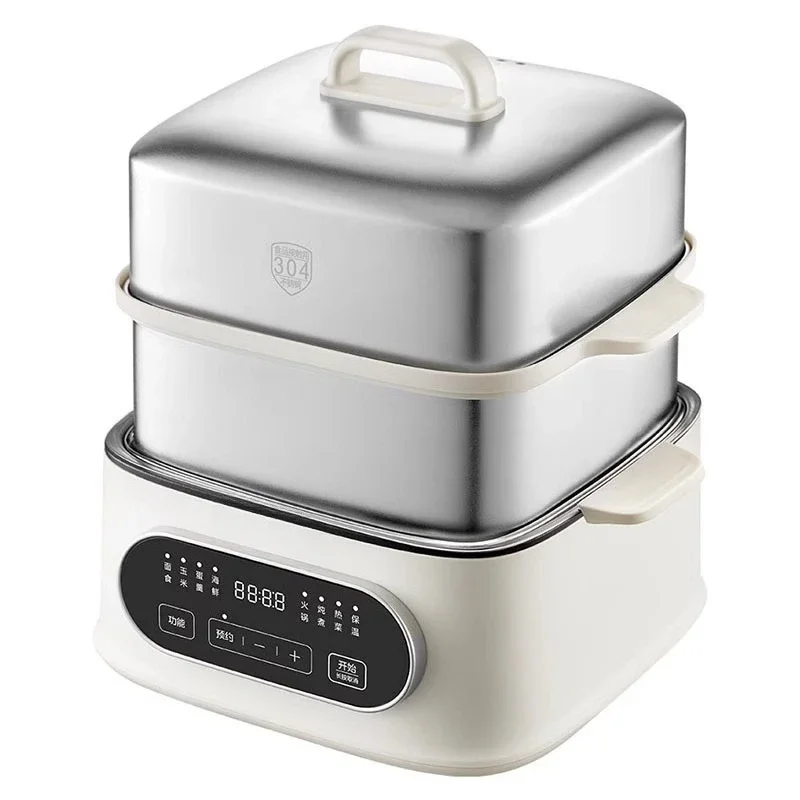 

All-steel electric steamer, multi-functional, household, automatic cooking and stewing integrated pot