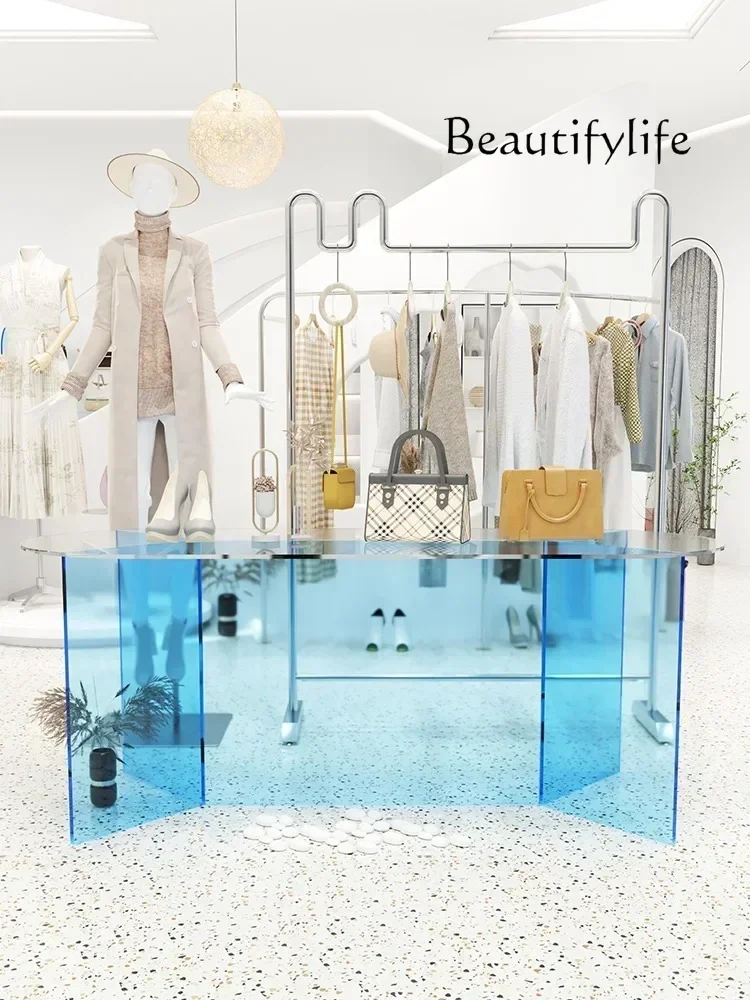 Acrylic Display Table Running Water Net Red Display Cabinet Shoe Rack Store Clothing Store Zhongdao Display Stand
