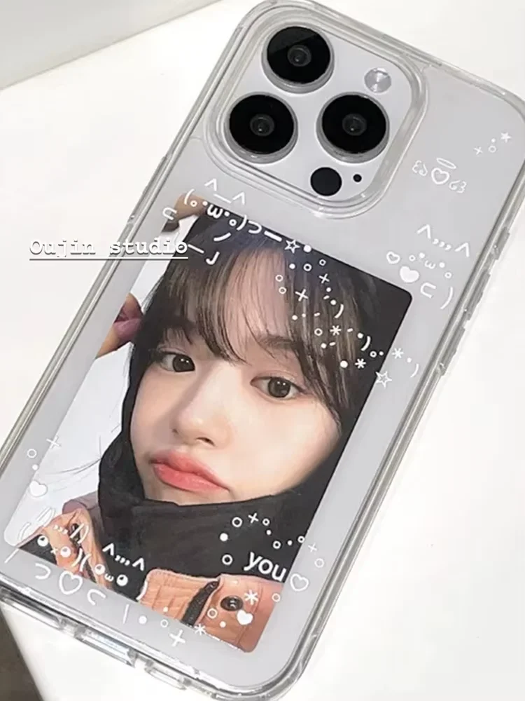 Korean Ins Transparent Line Pattern Cute Phone Case For iPhone 17 AIR 16 15 14 13 12 11 Pro MAX MINI XR XSMAX 7 8 Plus Y2K Cover