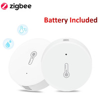 Smart ZigBee Temperature And Humidity Sensor Battery Powered Indoor Mini Hygrometer Work With Alexa Google Home