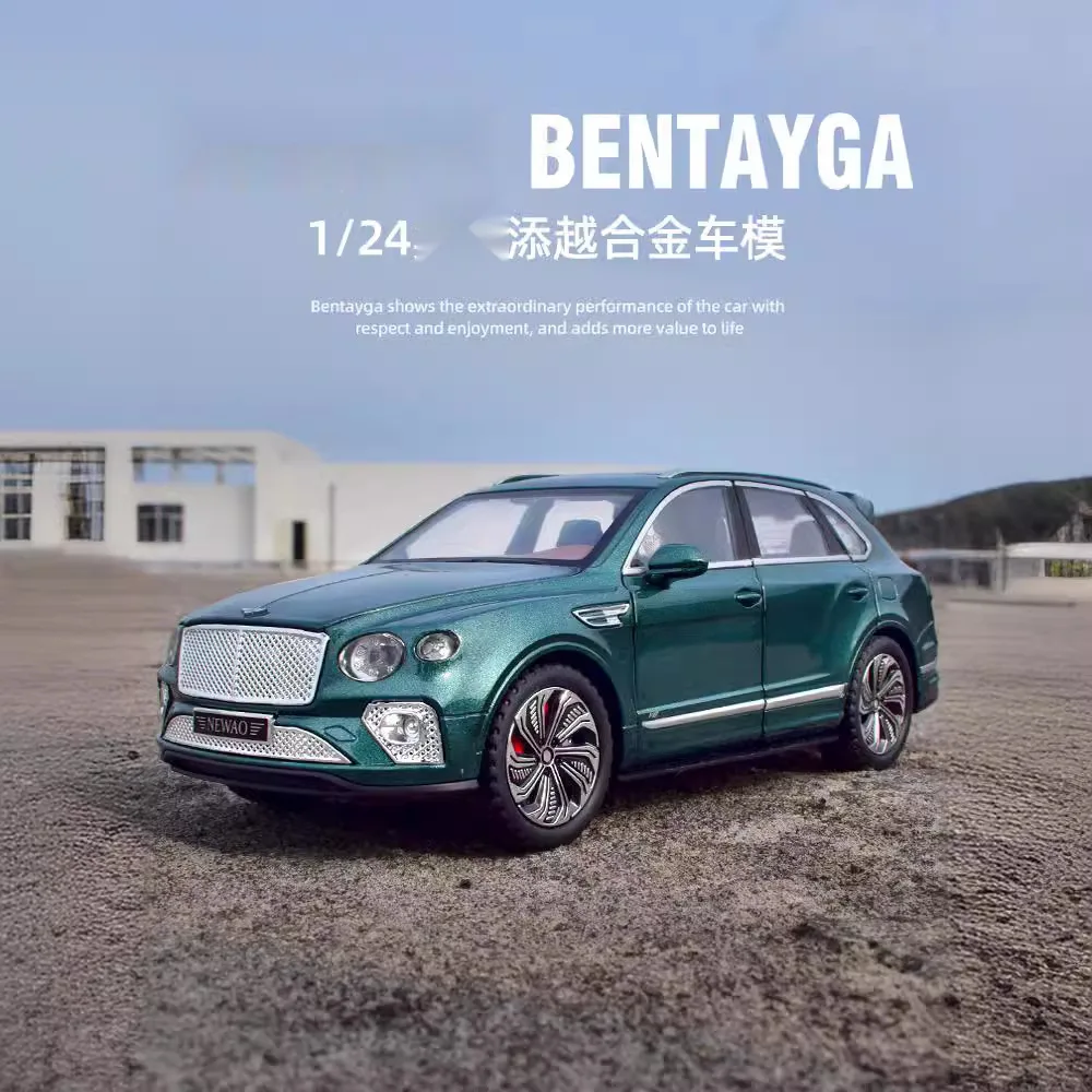โมเดลรถยนต์เบนท์เอย์กา คอนติเนนทัล ขนาด 1:24 ของเล่นโลหะผสมแบบหล่อขึ้นรูป ประตูเปิดได้ มีเสียงและไฟ ระบบดึงหลัง รุ่นมินิเอเจอร์ สำหรับเด็กผู้ชาย เป็นของขวัญ