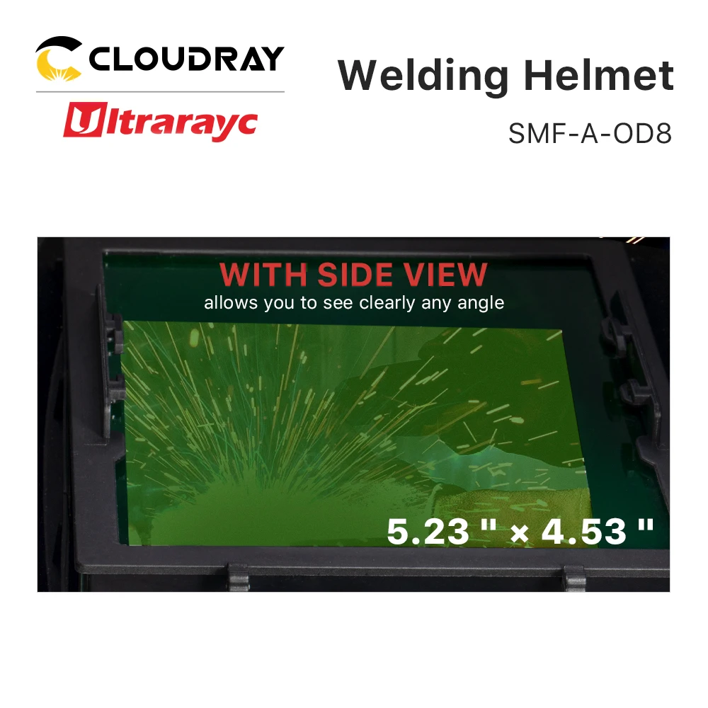 Ultrarayc Laser Safety Welding Helmet OD8+ Fiber YAG UV Laser 190-450nm & 900-1800nm Protect for Laser Welding Cutting Machine