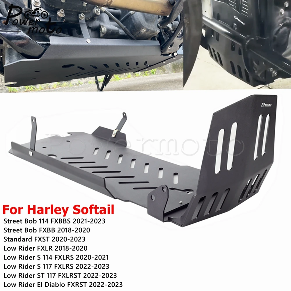 Motorcycle Chassis Protector Engine Under Skid Plate For Harley Street Bob FXBB FXBBS Low Rider ST FXLRST FXLRS FXLR FXRST 18-23