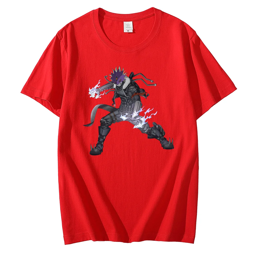 

Anime Digimon Beelzebumon T-shirt Tailmon printed casual sports street male and female student role-playing clothing T-shirt