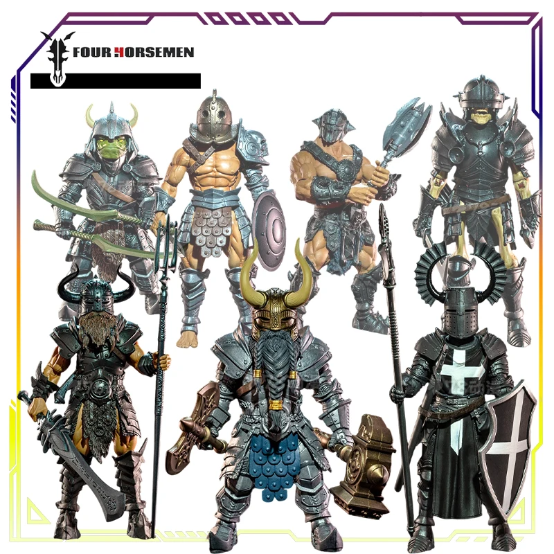Vier Ruiters Studios originele Mythic Legions Luxe soldaten Serie Barbarian Warrior Action Figure Model Speelgoed Geschenken voor jongens