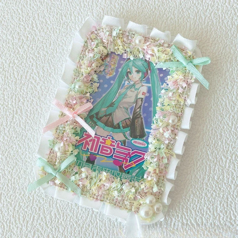 Kawaii Bow Photocards Holder Handmade Photo Cards Packaging Supplies Kpop Idol Cards Sleeves Display Anime Card Frame New 2025