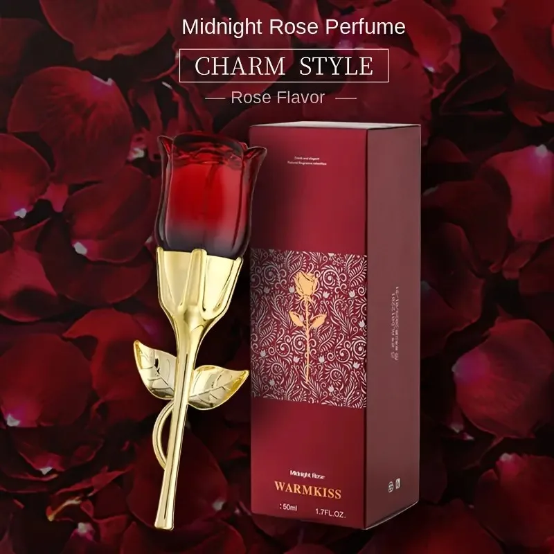 Midnight Rose Perfume for Elegant Ladies,Unique Blooming Roses Fragrance Long-Lasting Floral Notes Ideal Valentine's Day Gift