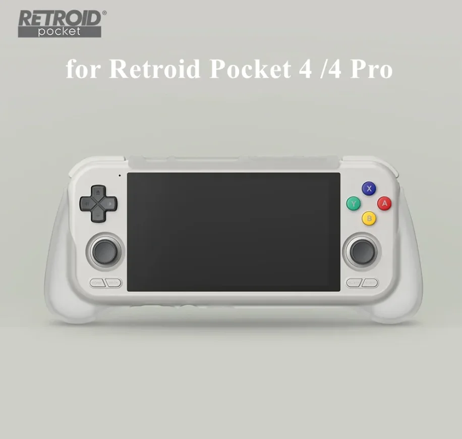 Nuevo Retroid Pocket 4 Pro Grip soporte protector TPU Shell funda Retroid Officail Grip para accesorios de consola de juegos RP4