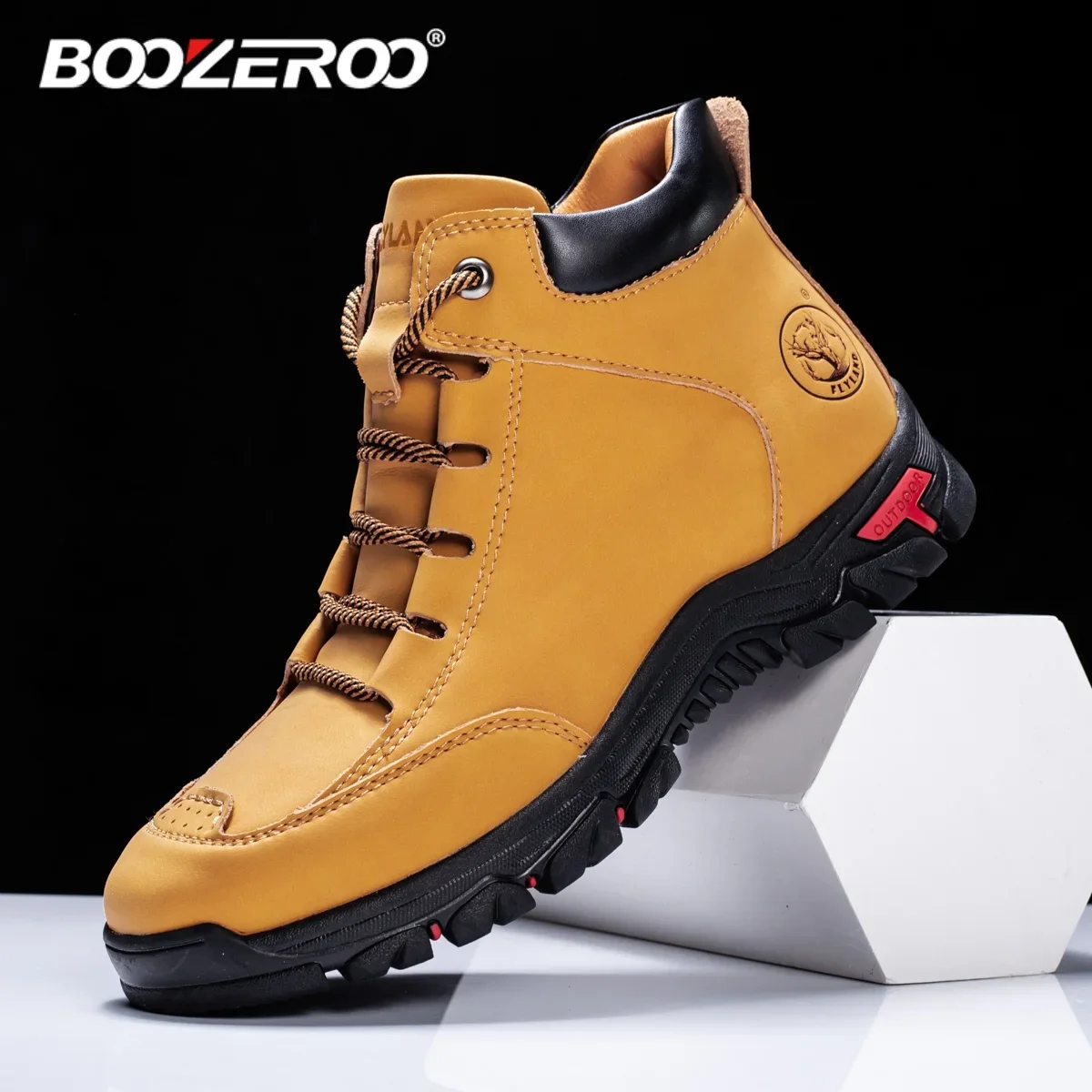 BOOZEROO Classic Men's Ankle Boots Comfortable Casual Shoes Outdoor Shoe