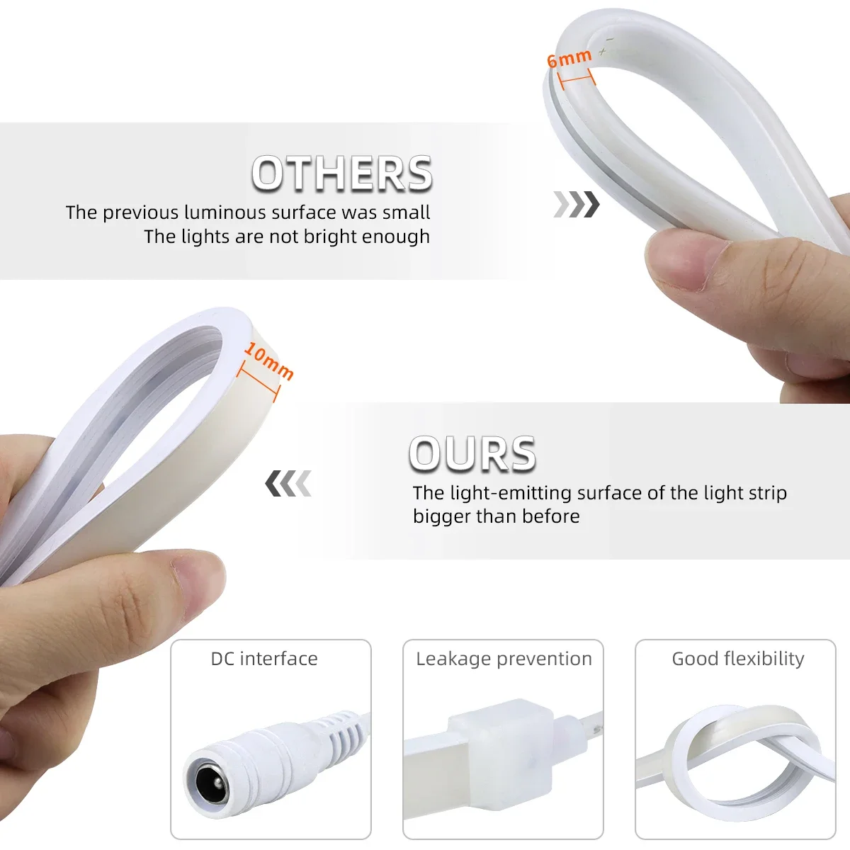 10M Available TUYA Smart 24V COB LED Neon Strip Light Pure Silicone Tube Waterproof Support Alexa Google Home APP Voice Control