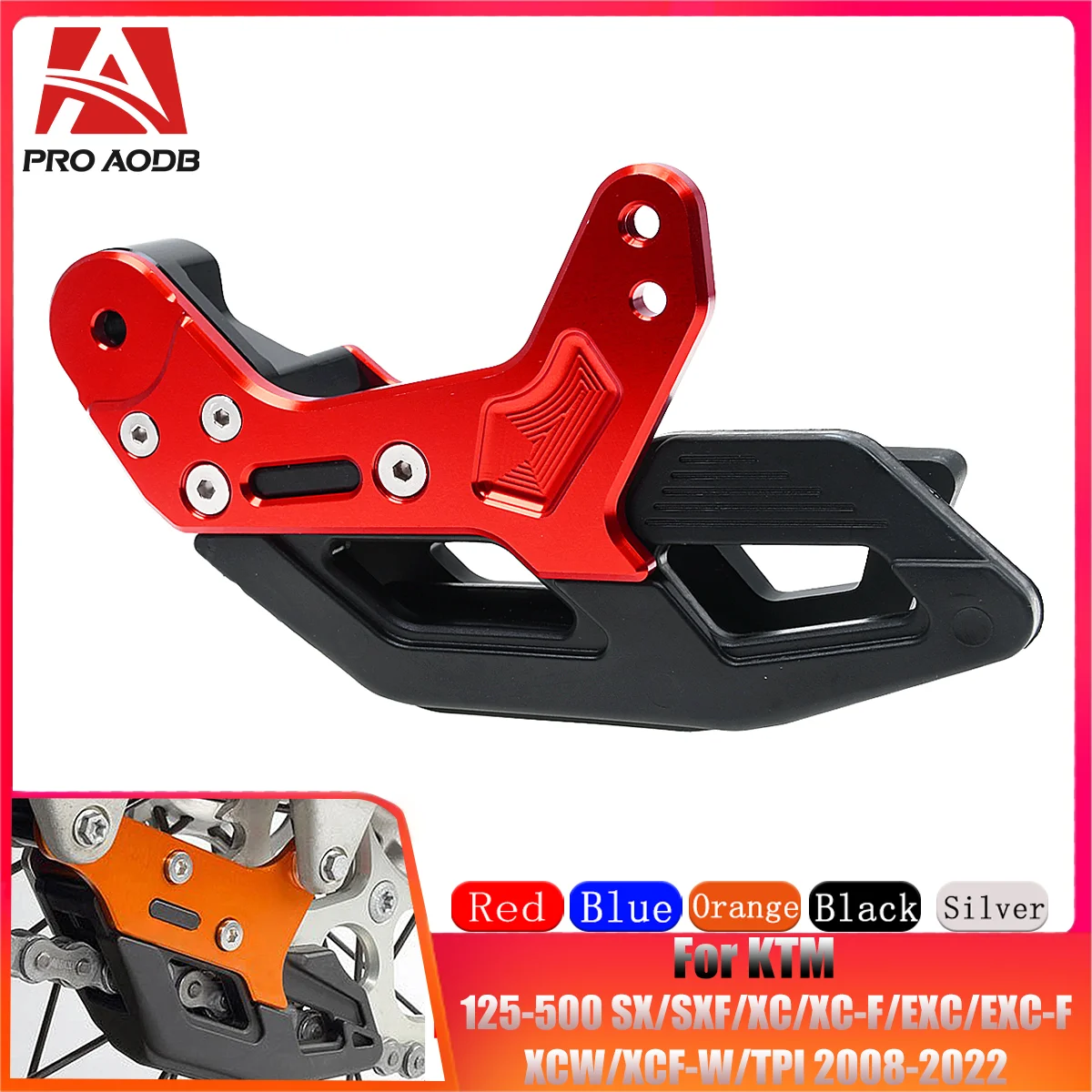 

CNC Aluminum Chain Guide Guard For Husqvarna FC TC FE TE FS FX TX 85 125-501 2014-2022 For KTM SX SXF EXC EXCF XC XCW XCF SMC