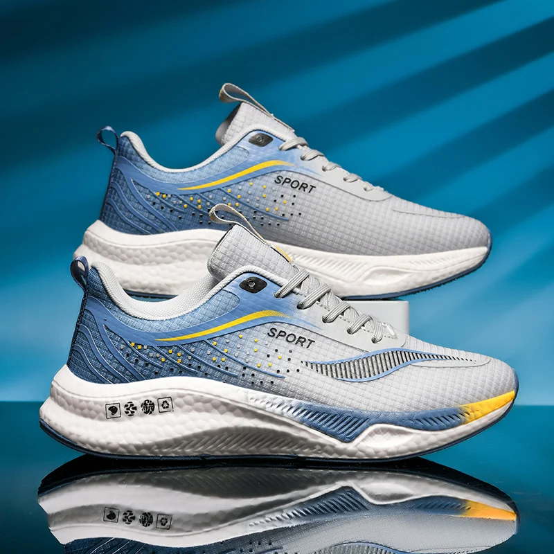 

Running Shoes Men Lightweight Breathable Lace-up Lightweight Sports Shoes Men Women Wear-resistant Anti-slip Casual Men Shoes