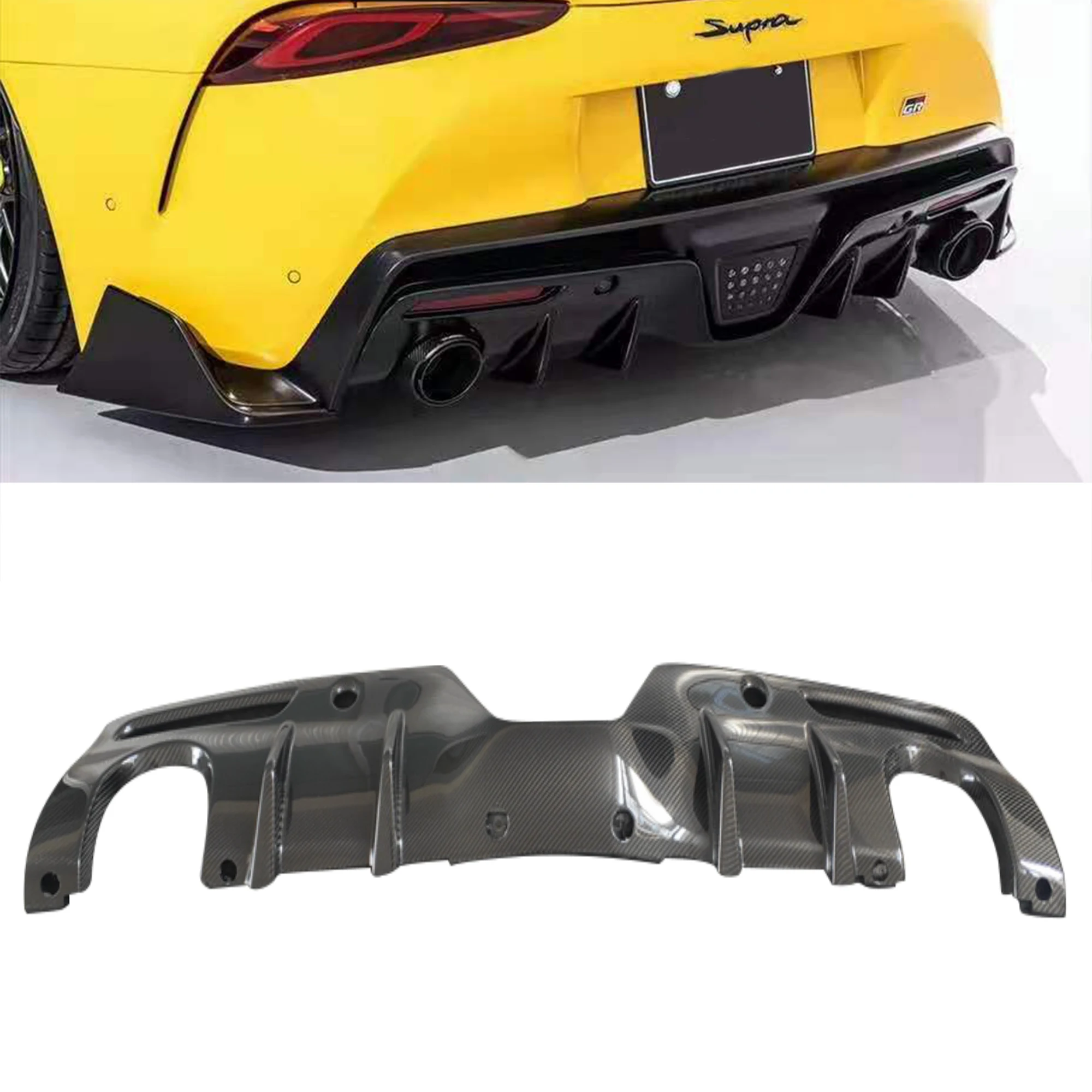 carbon fiber front lip side skirts rear diffuser roof spoiler and wing for Toyota new A90 perfect fitment