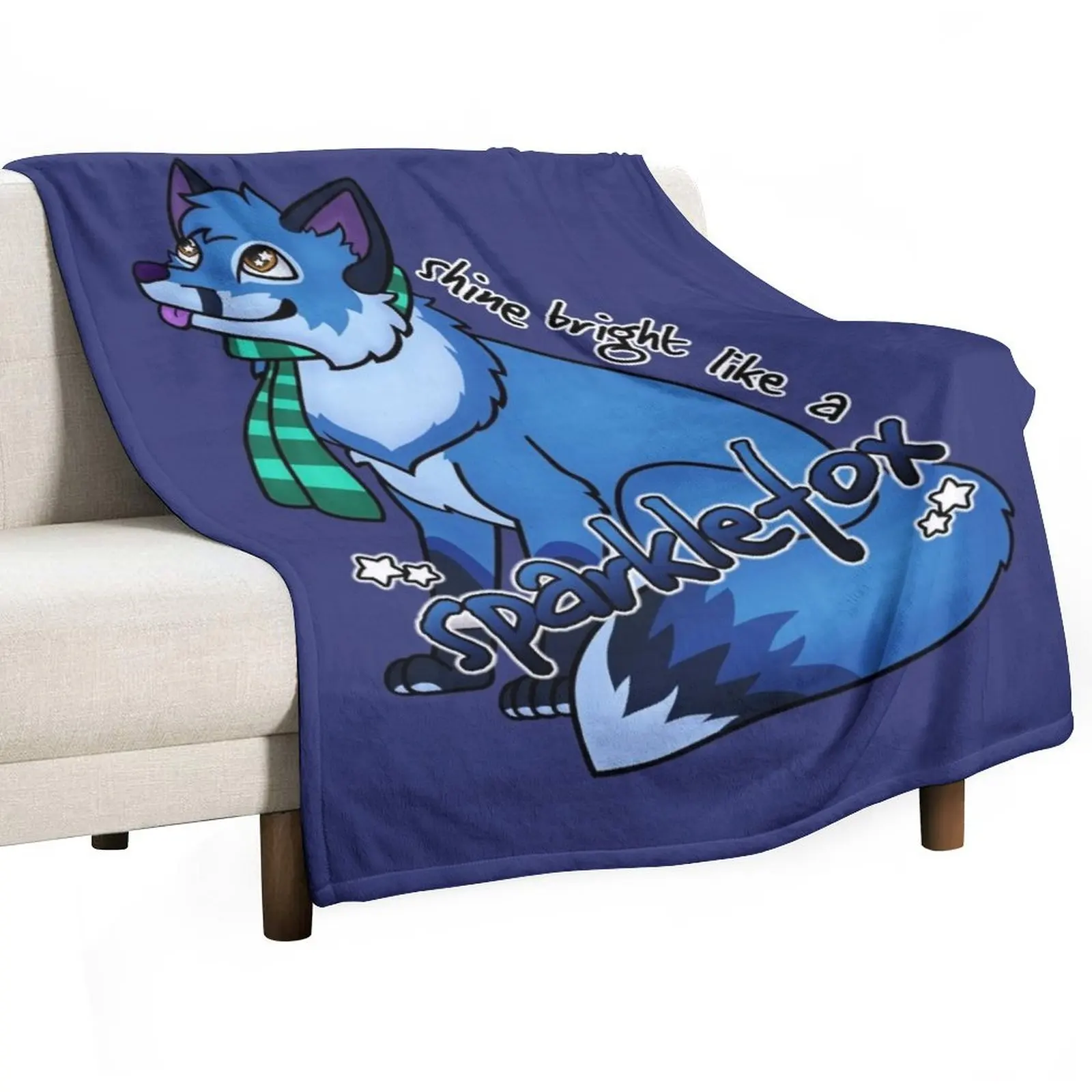 Shine Bright Like a Sparklefox Throw Blanket bed plaid Sofas Plush Extra Large Throw funny gift Travel Blankets