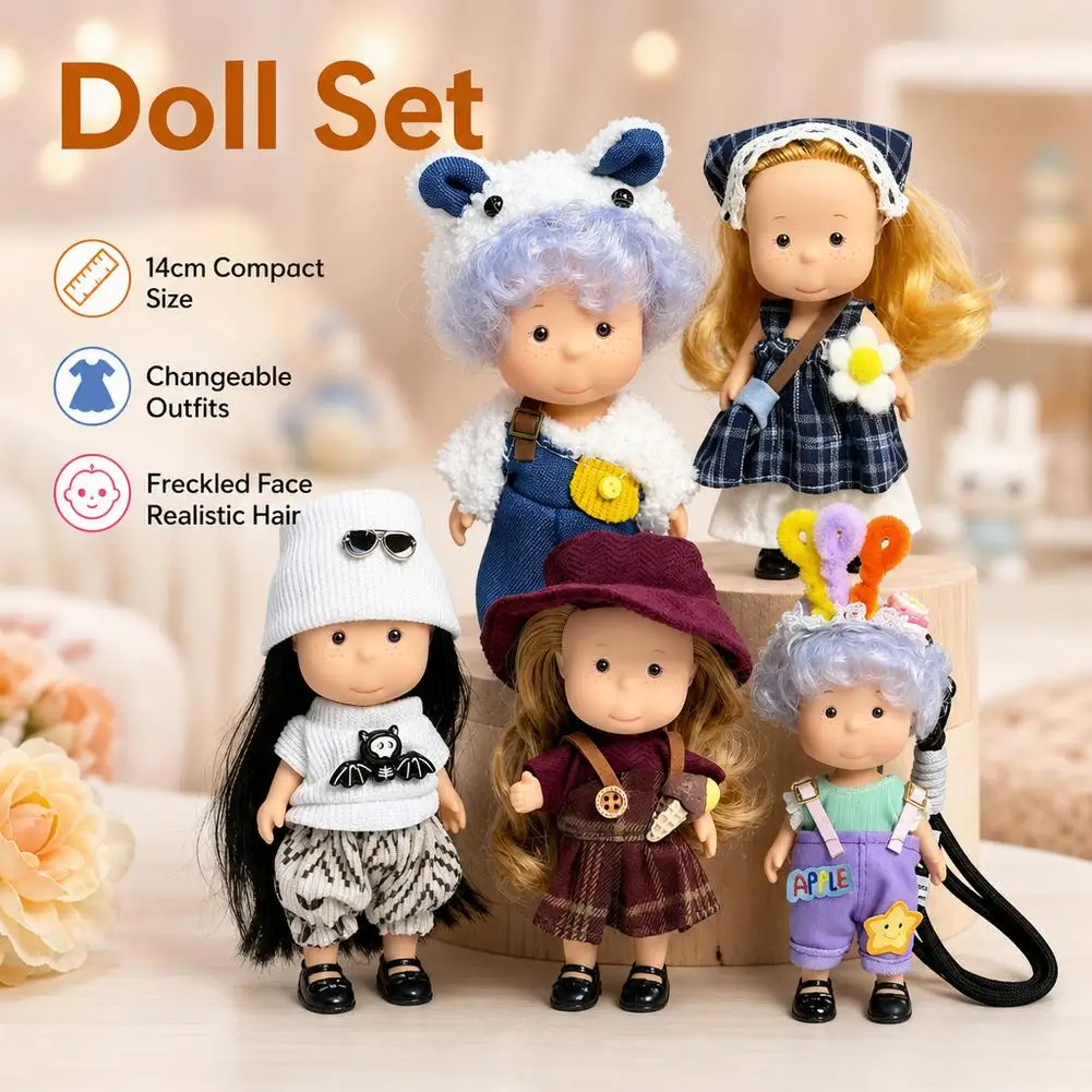 Multi Style 14cm Spanish Sweet Potato Doll Set Doll Girl Toy Cute Set Pendant Creative Humanoid Doll Giving Gifts To Girls 1pcs
