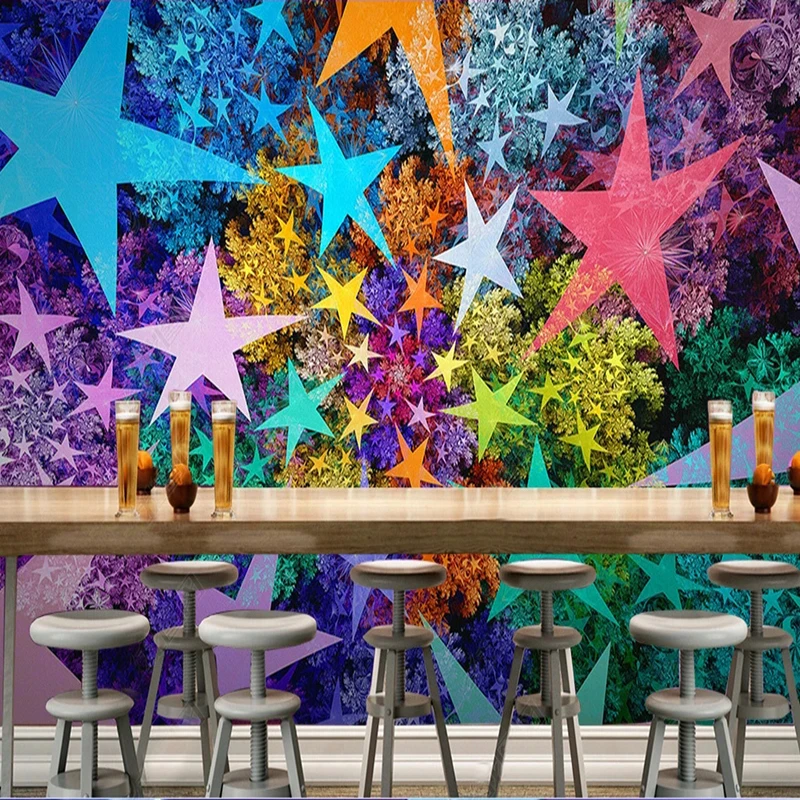 Custom 3D Photo Wallpaper Creative Cool Club Flowers Mural Restaurant Bar KTV Winery Background Wall Decor Fresco Wall Painting