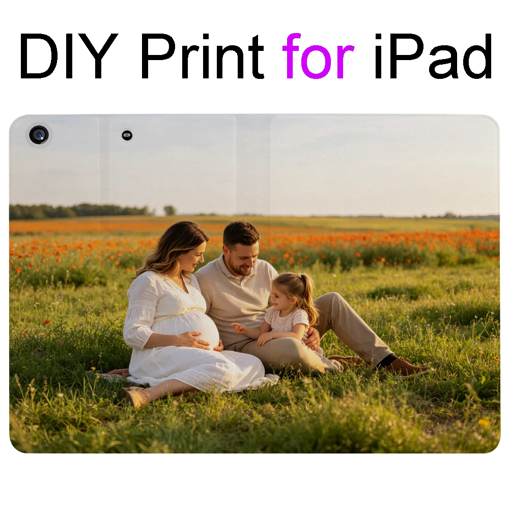 Customize Case Cover for iPad 11 Air 13 Pro M5 M4 Mini 7 12.9 10.9 10.5 DIY Print Hard Shell Protective Pattern PU Leather Book