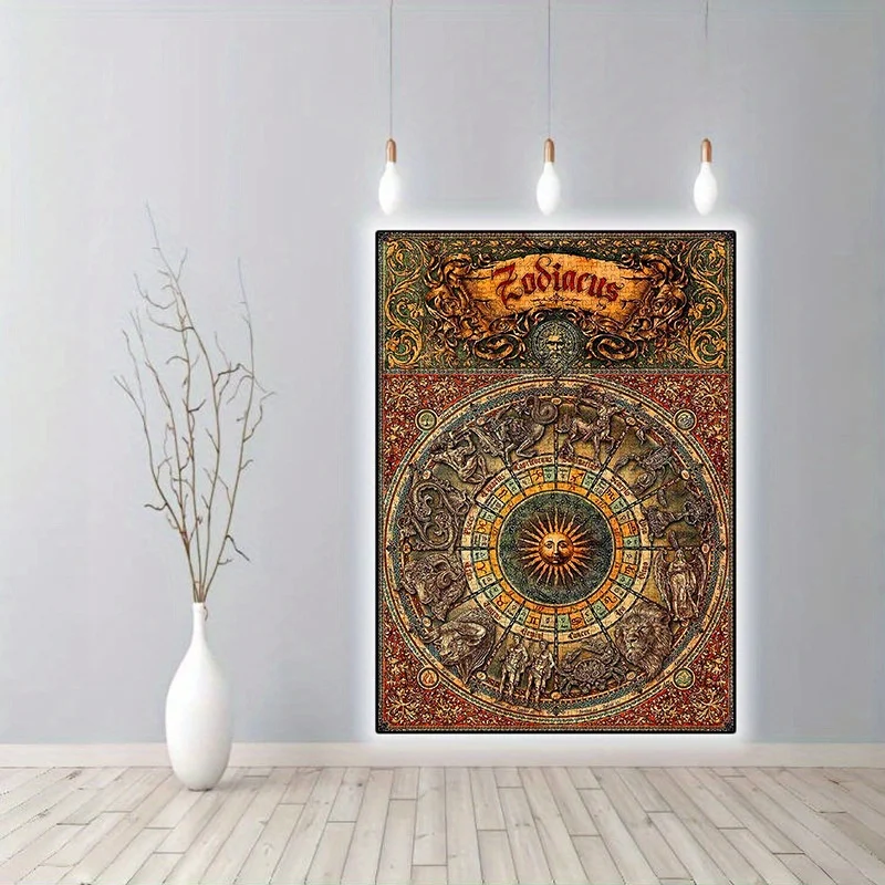 Vintage Sternzeichen-Rad Astrologie Puzzle für Erwachsene Horoskop-Thema Intellektuelles Spiel Heim-Freizeit Dekoratives Puzzle-Spielzeug