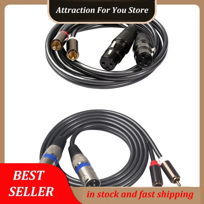 

Hot Selling 1.5M Dual Rca Male To Xlr Male Cable 2 Xlr To 2 Rca Plug Adapter Hifi Cable & Dual Female Xlr To Rca Cable