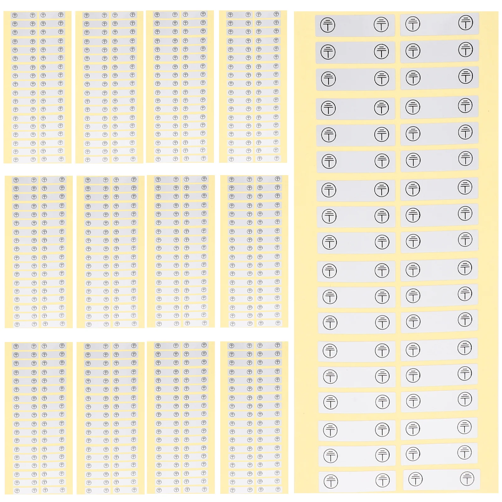 

100pcs Electrical Wiring Labels Stickers Waterproof Wire Identification Markers For Ground Connection Safety Decals